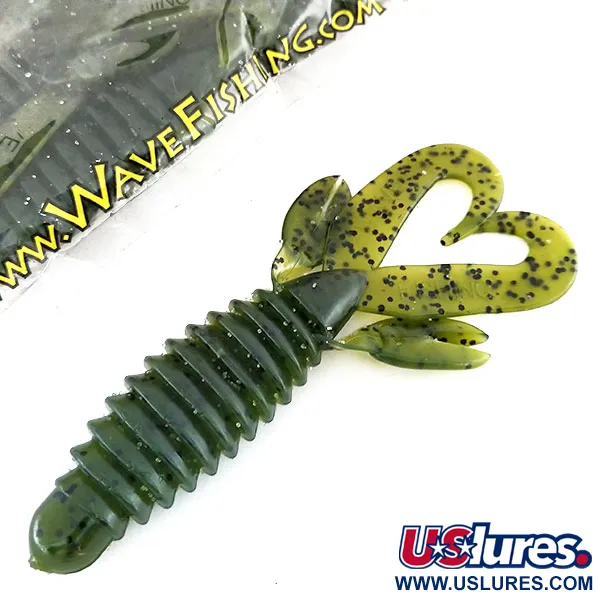 Wave Worms Swim Bug Vinilo, Watermelon/Black, 10cm, 7uds, #9615
