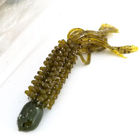 Bass Pro Shops Caterpillar Stud Tube, Green Pumpkin, 8pcs, #9625