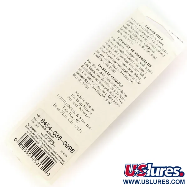 Luhr Jensen P.J.POP Popper Madera, Negro/Plata, 17g, Artesanal, #9634