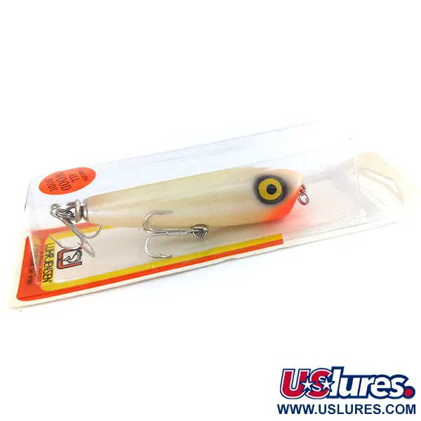 Luhr Jensen P.J.POP Popper, Perla / Rojo, 17g, Artesanal, #9635