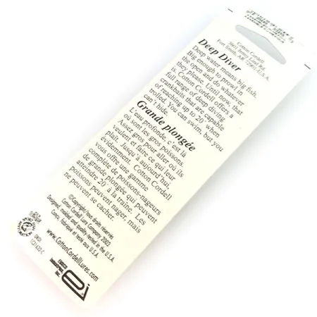 Cotton Cordell Grappler Shad Deep Diver, Níquel / Negro, 12g, #9636