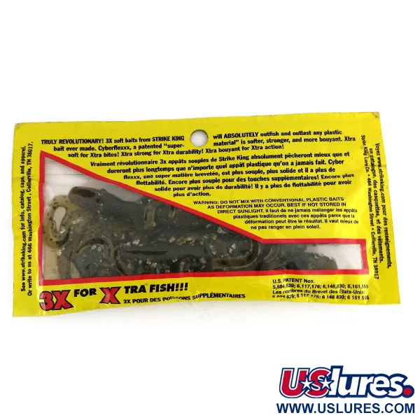 Strike King Lizard vinilo, Green Pumpkin Seed, 15cm, flotante, #9653