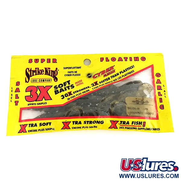 Strike King Lizard vinilo, Green Pumpkin Seed, 15cm, flotante, #9653