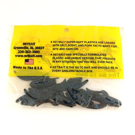 NetBait Kickin B Chunk Vinilo, Black Blue, 7,5cm, Trailer Jig, #9654