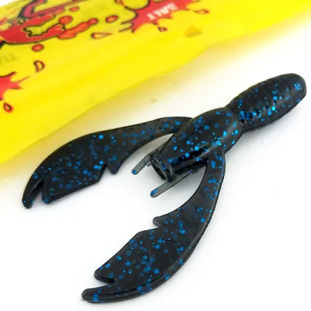 NetBait Tiny Paca Craw vinilo, Black Blue Flake, 7.5cm, #9655