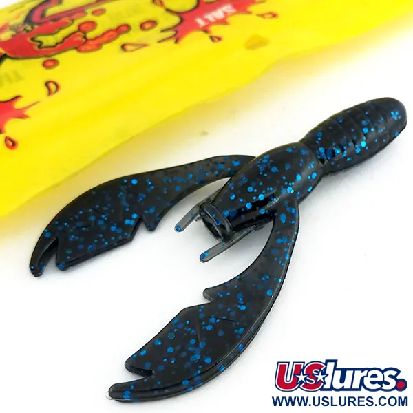 NetBait Tiny Paca Craw vinilo, Black Blue Flake, 7.5cm, #9655