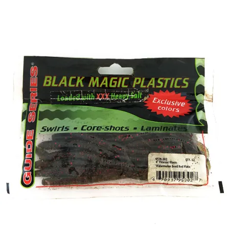 Vinilo Black Magick Plastics Finesse Worm 14 uds.