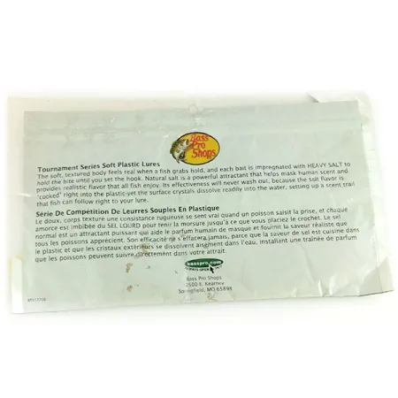 Bass Pro Shops Tournament Series Flicker Vinilo, Blanco, 10cm, #9659