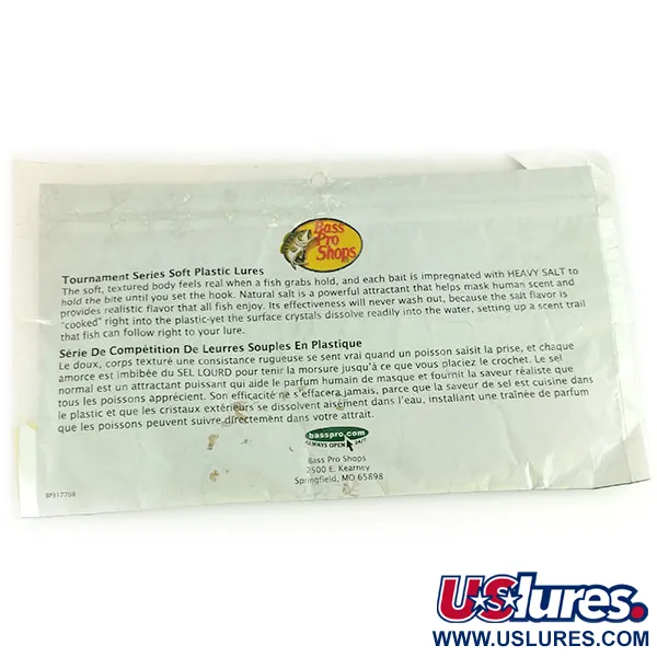 Bass Pro Shops Tournament Series Flicker Vinilo, Blanco, 10cm, #9659