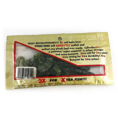 Strike King Ribbon Tail Worm vinilo, Watermelon/Chart, 15cm, #9663