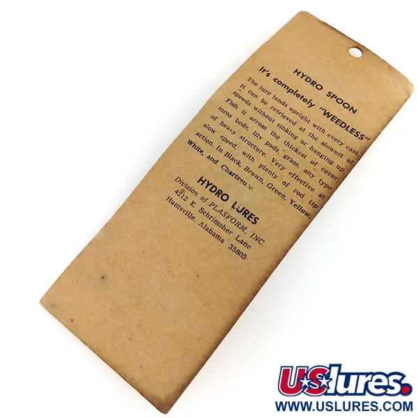 Hydro Lures Weedless Hydro Spoon Cucharilla, Black / Green, 14g, #9668