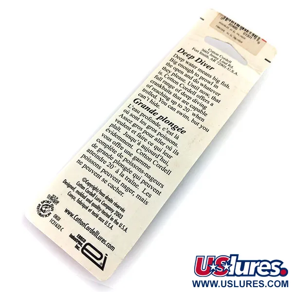 Cotton Cordell Deep Diver Señuelo, Tiger, 7g, Profundidad, #9672