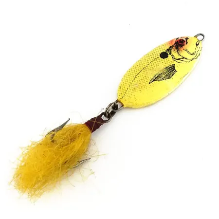 Bomber Slab Spoon Cucharilla, Amarillo, 21g, Triple con Plumas, #9707