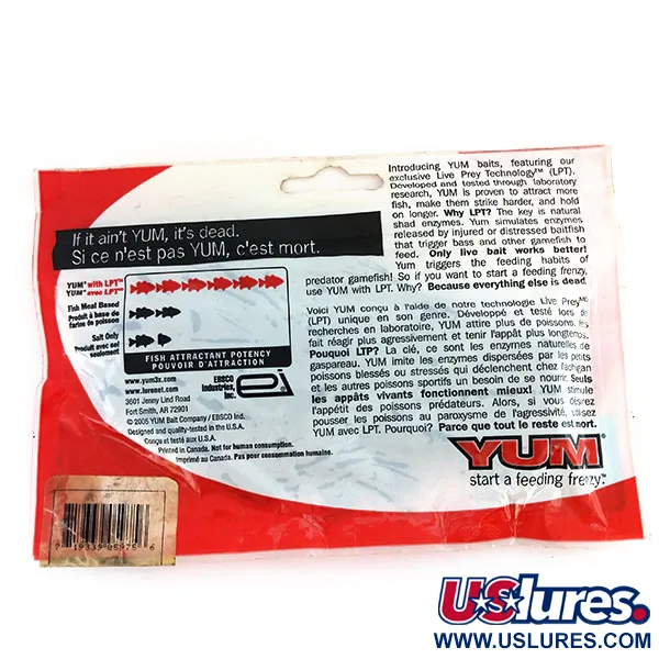 YUM Mega Tube Vinilo, Green Pumpkin, 7.5cm, LPT-Sal, #9734