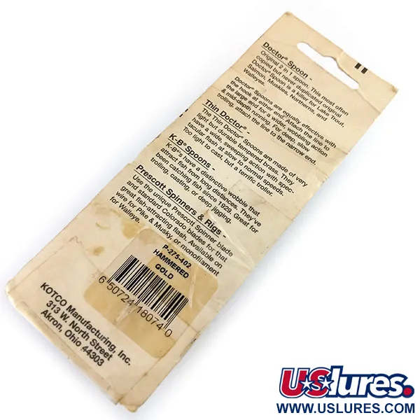 Prescott Spinner Little Doctor 275 Cucharilla, Oro/Rojo, 21g, #9748