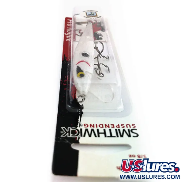 Smithwick Suspending Rattlin’ Rogue Jerkbait, Transparente/Blanco, #9808