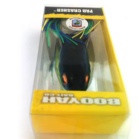 Booyah Pad Crasher Rana, Verde/Amarillo, 14g, Anzuelo Anti-hierba, #9810