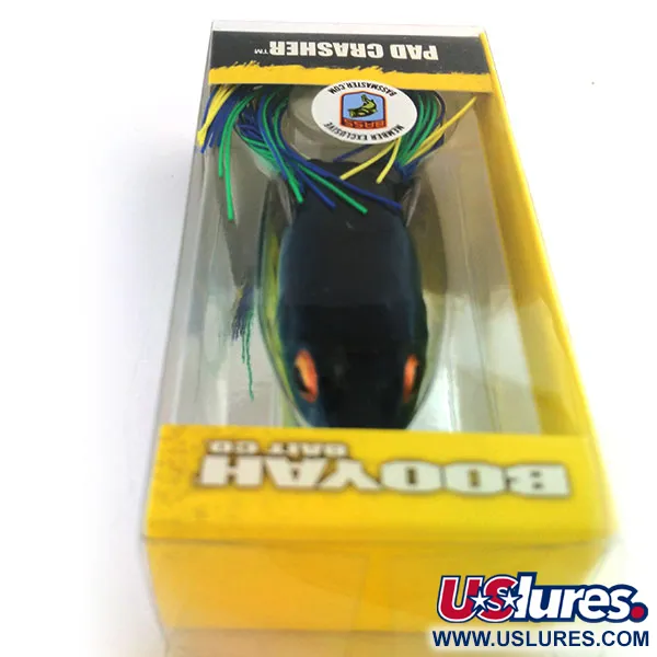 Booyah Pad Crasher Rana, Verde/Amarillo, 14g, Anzuelo Anti-hierba, #9810