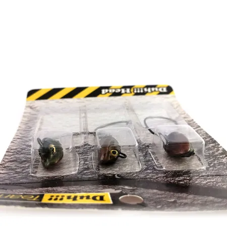 DUH!!! Head jig heads Kit, Oliva / Rojo, 11g, Anzuelo Offset, #9818