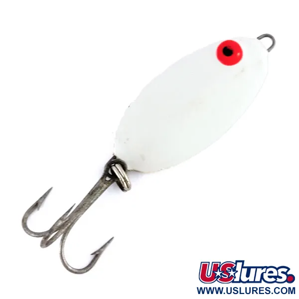 Bomber Slab Spoon Cucharilla, Blanco / Rojo, 21g, Vertical, #9830