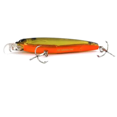 Yo-zuri 3D Minnow Suspender, Oro-Naranja, 7g, Acabado Prisma, #9842
