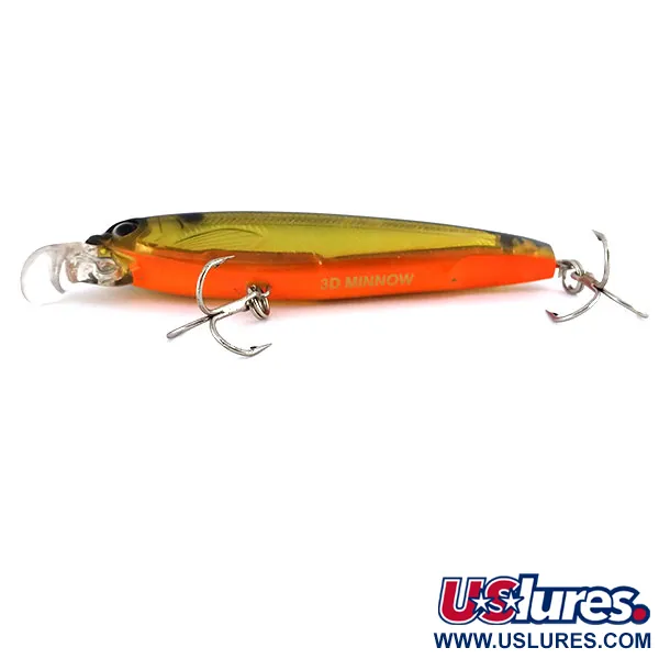 Yo-zuri 3D Minnow Suspender, Oro-Naranja, 7g, Acabado Prisma, #9842