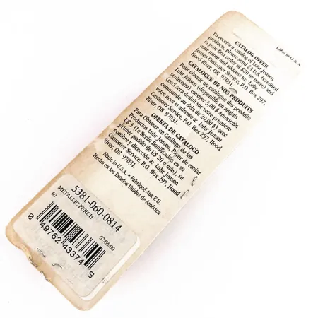 Luhr Jensen Nordic #60 Jig de lance, Metal Tiger, 56g, Vintage, #9855