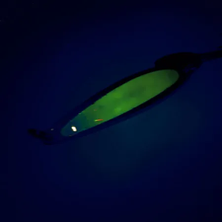 Bay de Noc Swedish Pimple Cucharilla, Níquel/Verde, 14g, Glow, #9856