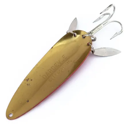 Dardevle Klicker Cucharilla, Rojo / Blanco / Latón, 28g, Sonajero, #9928