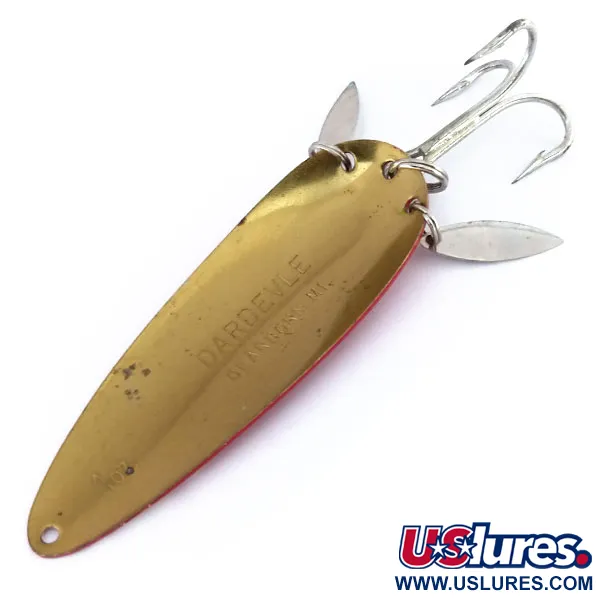 Dardevle Klicker Cucharilla, Rojo / Blanco / Latón, 28g, Sonajero, #9928