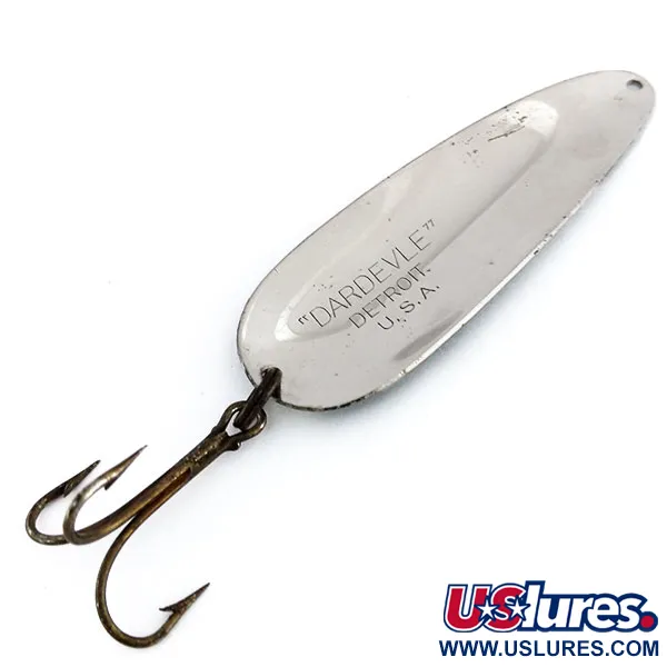 Eppinger Dardevle (1950s) Detroit Cucharilla, Negro/Blanco, 28g, #9931