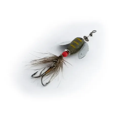 Yakima Bait Spin-n-Glo Señuelo, Gris / Blanco, 0,6g, Plumas, #9946