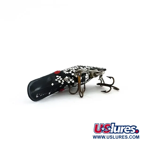 Luhr Jensen Hot Shot 70 Señuelo, Negro/Plata, 1.6g, Vintage USA, #9964