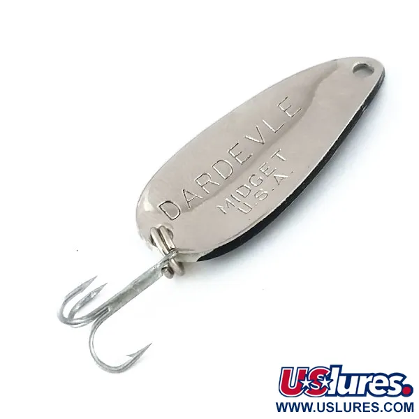 Eppinger Dardevle Midget Cucharilla, Negro/Blanco/Níquel, 6g, #9978