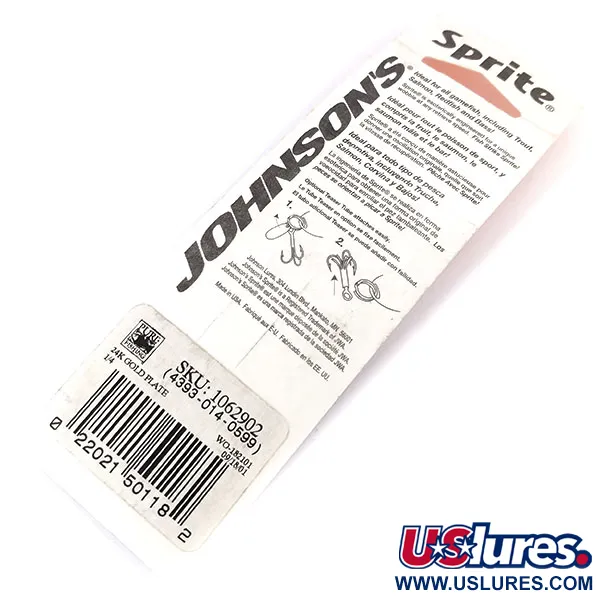 Johnson Sprite Cucharilla, Oro (Bañado 24K), 7g, Red Teaser, #9995