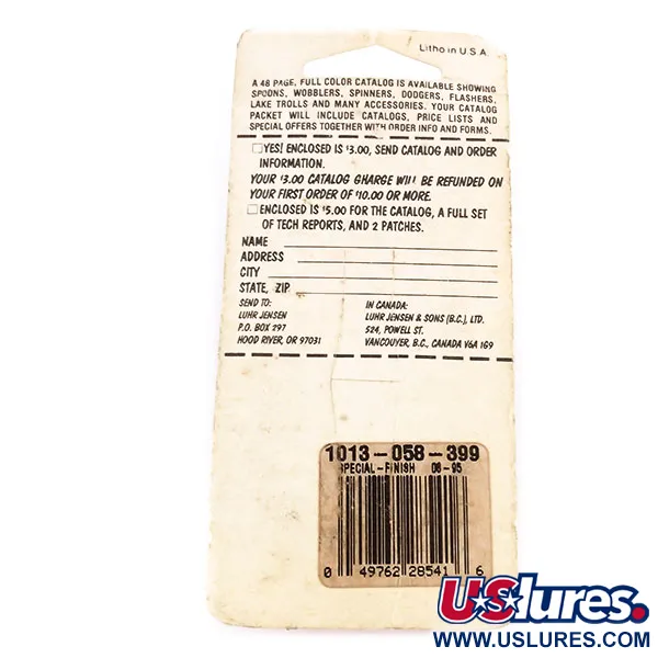 Luhr Jensen Lil' Kroc (Krocodile Stubby) Cucharilla, Rojo/Níquel, 14g, #9996